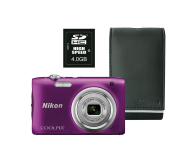Nikon A100 FIOLETOWY zestaw - 1450092 - zdjęcie 1